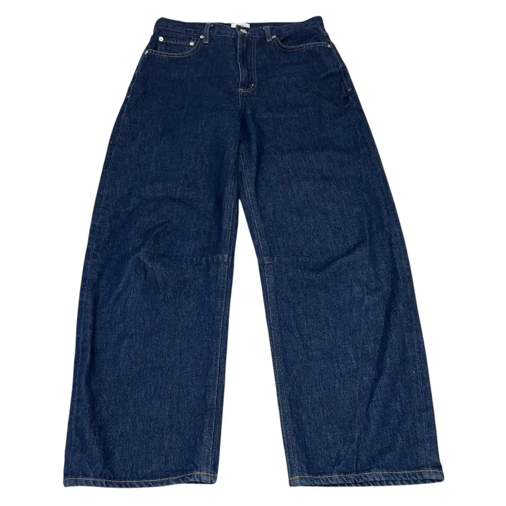 Citizens Of Humanity Navy Wide Leg Jeans - Picture 2 of 16